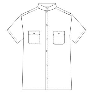 Officer Day Short Sleeve Shirt Mandarin Collar Male (RKUCPS063)