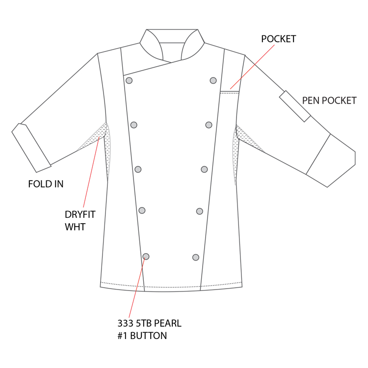 Plain Cook Jacket (RKURSU2)